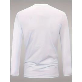 3pcs faith letter print new Men's round neck long-sleeved T-shirt casual sports breathable top multi-pack autumn and winter Men's clothing comfortable loose fashion street trendy warm sweater set as a gift suitable for outdoor sports