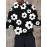 Men'S Casual Black Hoodie with White Floral Print - Trendy Long Sleeve Pullover, Regular Fit, Slight Stretch Fabric, Casual Wear Hoodie|Floral Print Hoodie|Stretchy Fabric Hoodie, Hoodie, Sweatshirt, Sweatshirt Set, Sweatshirt Set for