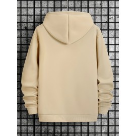 Men's Jesus The Way Truth Life John 14:6 Scripture Hoodie - Brown with Bold Yellow Lettering, Casual Pullover Hooded Sweatshirt, Regular Fit Autumn Winter Comfortable Religious Apparel