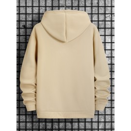 [Men's Cross Print Hooded Sweatshirt] Black Men's 