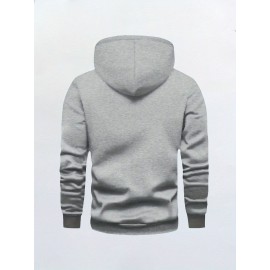 Men's Heavyweight Hoodie - Beige/Pink/Gray/ Options - Machine Washable Pullover Sweatshirt for Fall/Winter - Urban Streetwear Essentials - Casual Layering Clothing