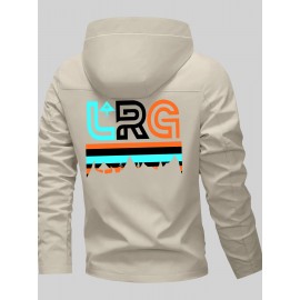 Unisex All-Season Windproof Hooded Jacket with Bold 