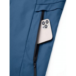 Unisex All-Season Windproof Hooded Jacket with Bold 