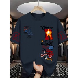 Men'S Vibrant Orange Graphic T-Shirt - 