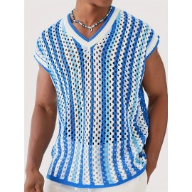 Openwork Crochet Vest